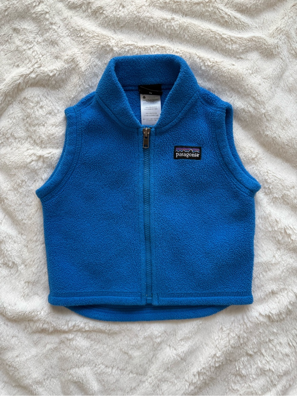 Patagonia Kids Bright Blue Fleece Vest